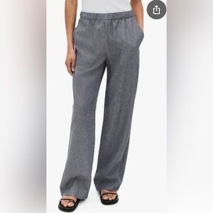 Vince. Sun Washed Blue Women’s Pull On Linen Blend Pants XL Quiet Luxury Beach